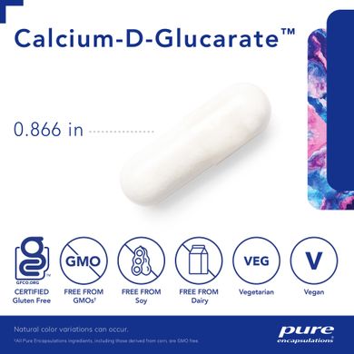 Кальций-Д-глюкарат Pure Encapsulations (Calcium-D-Glucarate) 60 капсул купить в Киеве и Украине