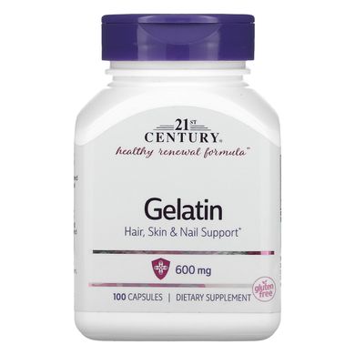 Гідролізат желатину 21st Century (Gelatin) 600 мг 100 капсул