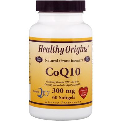 Коензим Q10, Kaneka Q10, Healthy Origins, 300 мг, 60 м'яких таблеток