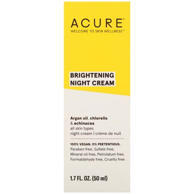 Нічний крем освітлюючий Acure (Night Cream) 50 мл