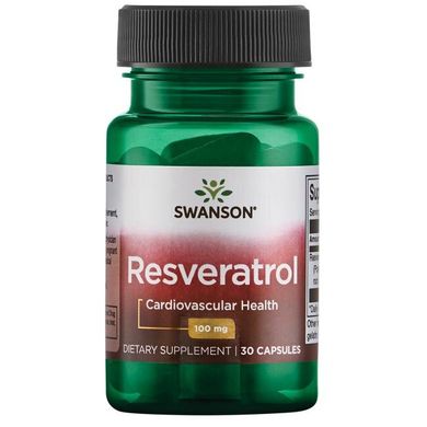 Ресвератрол, Resveratrol 100, Swanson, 100 мг, 30 капсул купить в Киеве и Украине