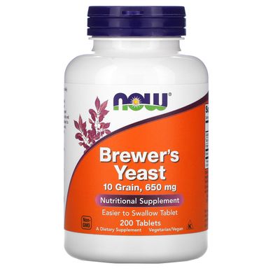 Пивні дріжджі Now Foods (Brewer's Yeast) 200 таблеток