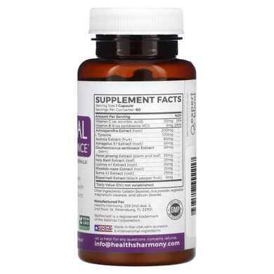 Healths Harmony, Adrenal Health & Balance, 60 Capsules
