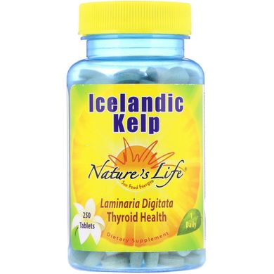 Ісландська бура водорість, Nature's Life, 250 таблеток