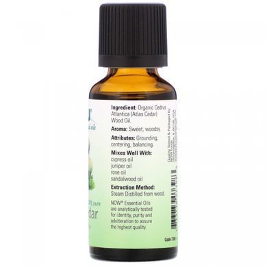 Ефірна олія кедра Now Foods (Atlas Cedar Essential Oils) 30 мл