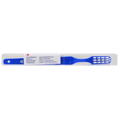 Record V, Зубна щітка з нейлоновою щітиною, для дорослих, синій, Fuchs Brushes, 1 зубна щітка