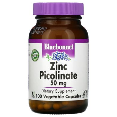 Цинк Піколинат Bluebonnet Nutrition (Zinc Picolinate) 50 мг 100 капсул