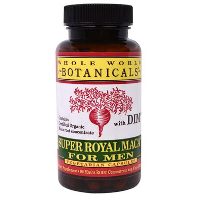 Королівська маку для чоловіків, Royal Maca for Men, Whole World Botanicals, 500 мг, 90 капсул