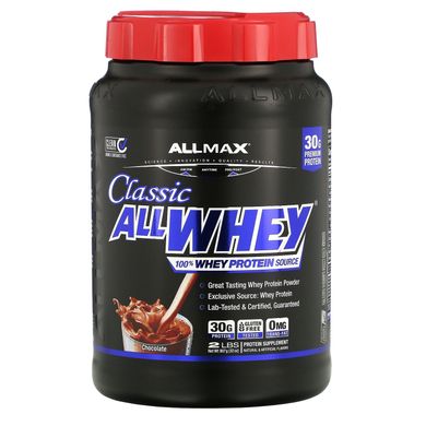 100% сироватковий протеїн, шоколад, ALLMAX Nutrition, 907 г