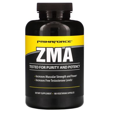 Харчова добавка ZMA, Primaforce, 180 рослинних капсул