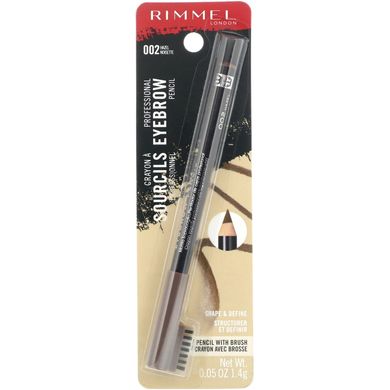 Професійний олівець для брів, 002 світло-коричневий, Rimmel London, 1,4 г