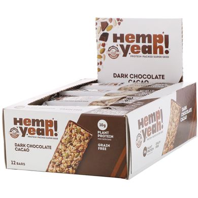 Протеїнові батончики Super Seed, темний шоколад з какао, Manitoba Harvest, 12 батончиків, по 45 г кожен