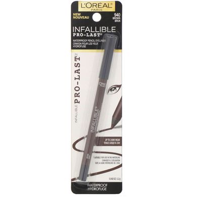 Водостійкий олівець для очей Infallible Pro-Last, відтінок 940 «коричневий», L'Oreal, 1,2 г