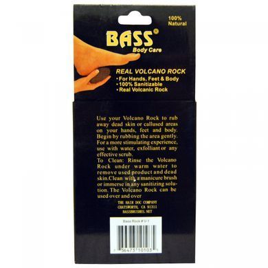 Real volcanic stone, For hands, feet & body, Bass Brushes, 1 stone.