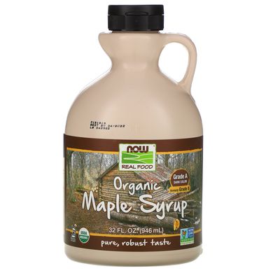 Органічний кленовий сироп клас В темного кольору Now Foods (Maple Syrup Grade B Org) 946 мл