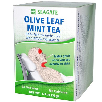Мятный чай с оливковыми листьями Seagate (Olive Leaf Mint Tea) 24 чайных пакетика 36 г купить в Киеве и Украине