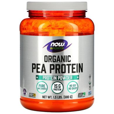 Гороховий протеїн органік Now Foods (Pea Protein Sports) 680 г