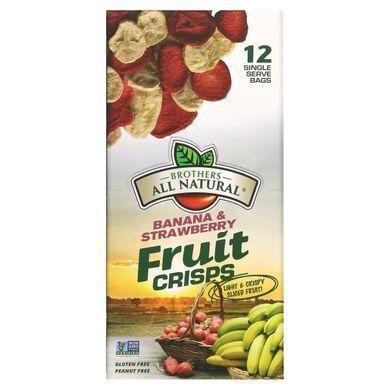 Чіпси з бананів і полуниці Brothers-All-Natural (Strawberries) 12 пак.