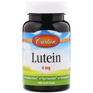 Лютеин Carlson Labs (Lutein) 6 мг/1 мг 180 капсул купить в Киеве и Украине