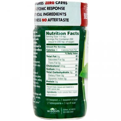 SweetLeaf, natural sweetener from stevia, Wisdom Natural, 4 ounces (115 grams)