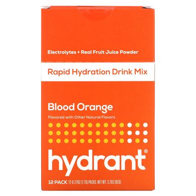 Смесь для быстрого увлажнения красный апельсин Hydrant Rapid (Hydration Drink Mix Blood Orange) 12 пакетиков по 77 г купить в Киеве и Украине