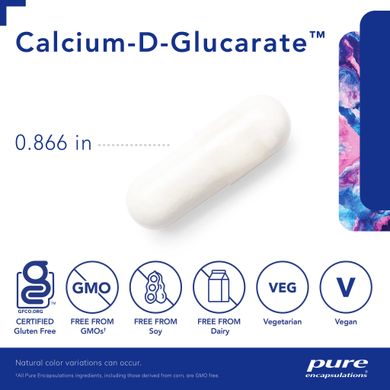 Кальций-Д-глюкарат Pure Encapsulations (Calcium-D-Glucarate) 120 капсул купить в Киеве и Украине
