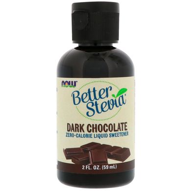 Стевія зі смаком чорного шоколаду Now Foods (Stevia Liquid) 59 мл
