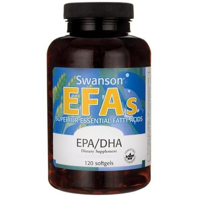 Риб'ячий жир, EcOmeгa EPA / DHA Fish Oil, Swanson, 120 капсул