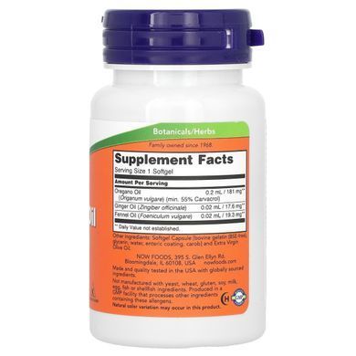Олія орегано Now Foods (Oregano Oil) 90 м'яких капсул