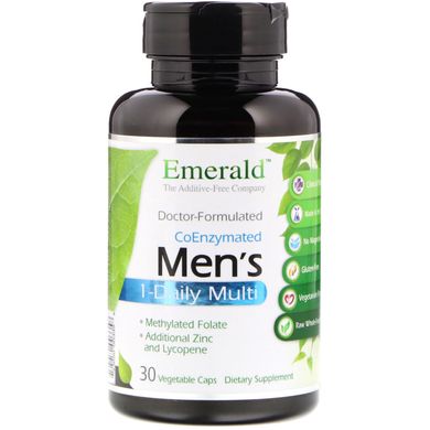 Мультивітаміни з коензимами для чоловіків, 1 в день, Emerald Laboratories, 30 рослинних капсул