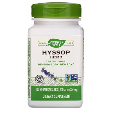 Іссоп трава Nature's Way (Hyssop) 900 мг 100 капсул