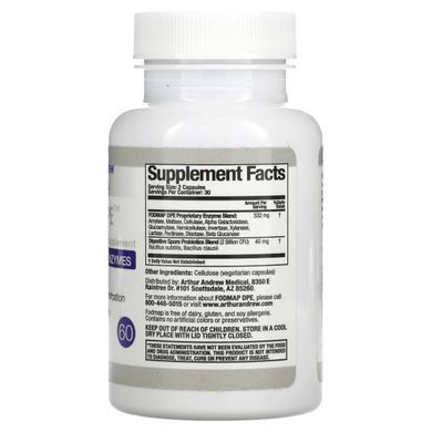Fodmap Digestive Enzymes for Carbohydrates by Arthur Andrew (Fodmap DPE) 60 Capsules