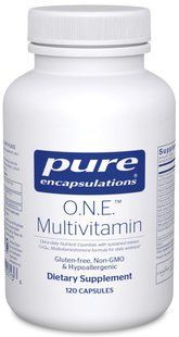 Мультивитамины один раз в день Pure Encapsulations (ONE Multivitamin) 120 капсул купить в Киеве и Украине