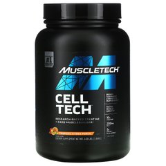 Muscletech, Cell Tech, підтверджений дослідженнями креатин + Carb Musclebuilder, пунш із тропічних цитрусових, 3 фунти (1,36 кг)