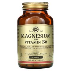 Магний с витамином В-6 Solgar (Magnesium With Vitamin B6) 250 таблеток купить в Киеве и Украине
