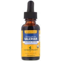 Безалкогольный экстракт валерианы Herb Pharm (Valerian Alcohol Free) 825 мг 30 мл купить в Киеве и Украине
