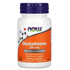Глутатион Now Foods (Glutathione) 250 мг 60 вегетарианских капсул купить в Киеве и Украине