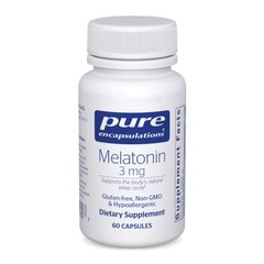 Мелатонин Pure Encapsulations (Melatonin) 3 мг 60 капсул купить в Киеве и Украине