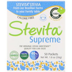 Високоякісна стевія, Stevita, 50 пакетиків