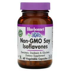 Изофлавоны сои без ГМО, Bluebonnet Nutrition, 60 капсул на растительной основе купить в Киеве и Украине