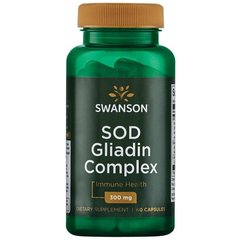 Глиадин комплекс SOD, SOD Gliadin Complex, Swanson, 300 мг 60 капсул купить в Киеве и Украине