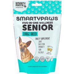 Комплексна добавка 5 в 1 для літніх собак великих порід SmartyPants (SmartyPaws) 60 капсул