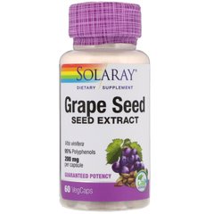 Экстракт виноградных косточек Solaray (Grape seed) 60 капсул купить в Киеве и Украине