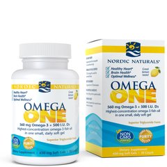 Омега 3 лимонний смак Nordic Naturals (OmegaONE Omega-3) 30 капсул