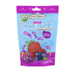 Органічний продукт, кислі жувальні фруктові цукерки, кисла ягода, Torie,Howard, 4 унц (113,40 г)
