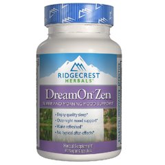 Природний комплекс для здорового сну, DreamOn Zen, RidgeCrest Herbals, 60 вегетаріанських капсул