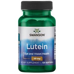 Лютеїн, Lutein, Swanson, 20 мг, 120 капсул