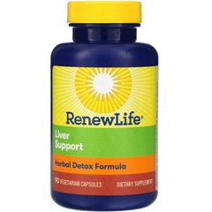 Поддержка печени Renew Life (Liver Support Extra Care Herbal Detox Formula) 90 капсул купить в Киеве и Украине