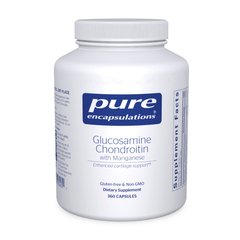 Глюкозамін та Хондроїтин з марганцем Pure Encapsulations (Glucosamine + Chondroitin with Manganese) 360 капсул