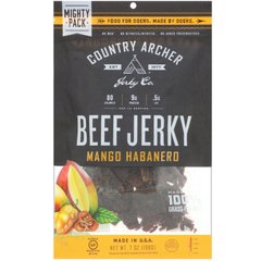 В'ялена яловичина, манго Habanero, Country Archer Jerky, 198 г